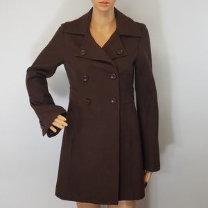 Tulle Coat Double Breasted Wool S